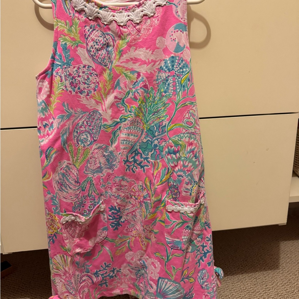 Pink and Blue Sleeveless Dress